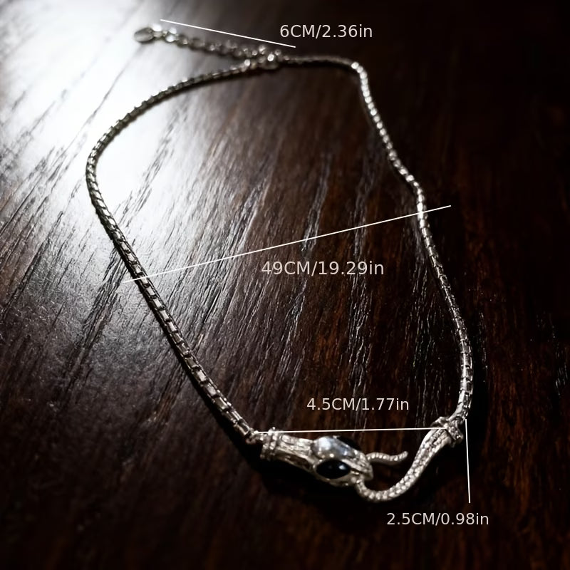 Unisex Red Serpent Pendant Necklace – Original Genderless Design