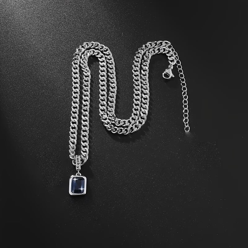 Minimalist Snake Bone Chain Pendant Necklace – Stainless Steel, Unisex