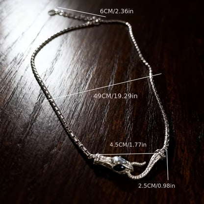 Unisex Red Serpent Pendant Necklace – Original Genderless Design